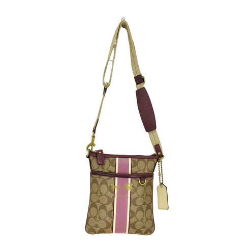 コーチ COACH シグネチャーロゴ オールレザーショルダーバッグ レディース
