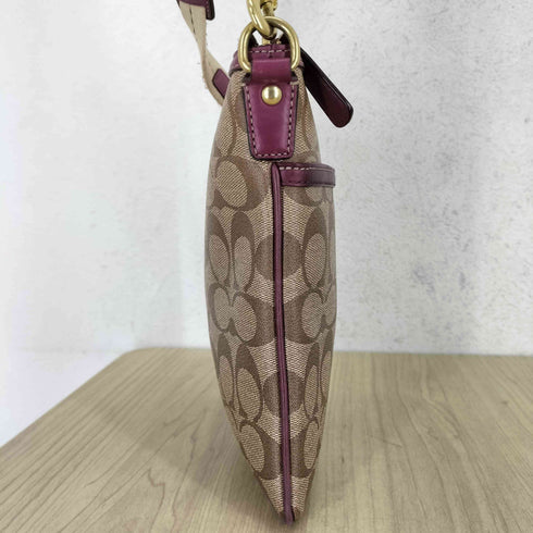 コーチ COACH シグネチャーロゴ オールレザーショルダーバッグ レディース