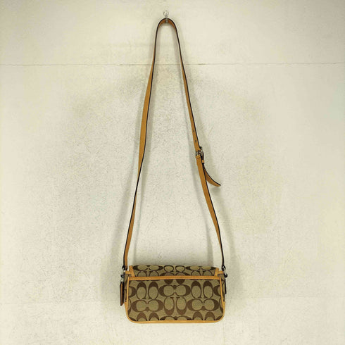コーチ COACH シグネチャーロゴ レザー切替ショルダーバッグ レディース