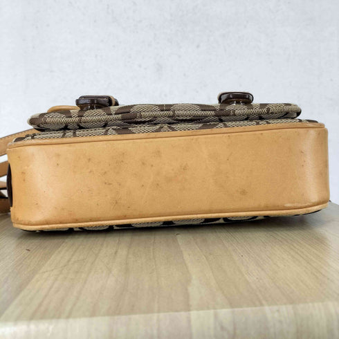 コーチ COACH シグネチャーロゴ レザー切替ショルダーバッグ レディース