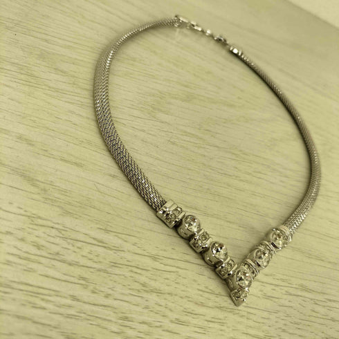 クリスチャンディオール Christian Dior 刻印入り パール ネックレス メンズ