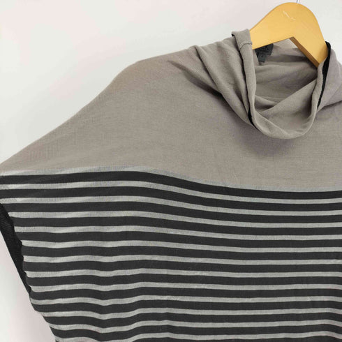 シーケーカルバンクライン ck Calvin Klein コットンレーヨン ボーダー ハイネックトップス レディース JPN:4