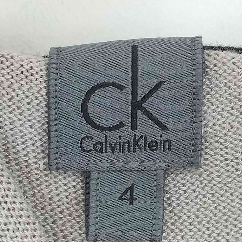 シーケーカルバンクライン ck Calvin Klein コットンレーヨン ボーダー ハイネックトップス レディース JPN:4