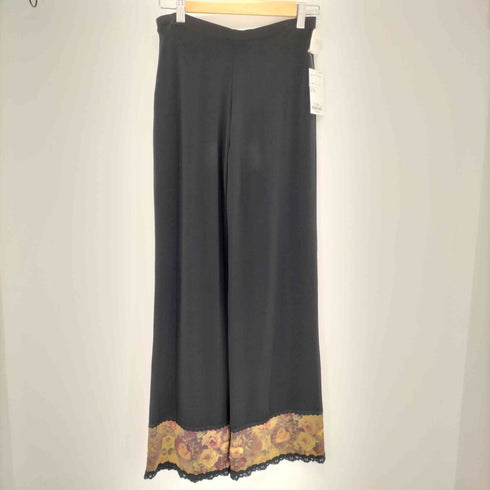 ミハエルネグリン Michal Negrin ローズ柄切替 レーストリム フレアパンツ レディース JPN:S