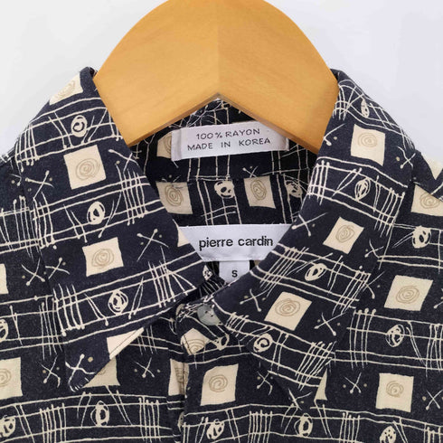 ピエールカルダン pierre cardin 100%レーヨン アロハシャツ メンズ JPN:S