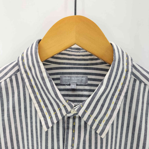 コムデギャルソンオム COMME des GARCONS HOMME 90S 田中オム ステッチデザイン ストライプシャツ archive メンズ JPN:S