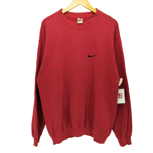 ナイキ NIKE 90-2000s ロゴ刺繍 ロングスリーブスウェット メンズ import:M