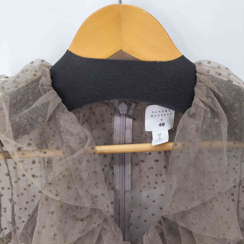 エイチアンドエム H&M SANDRAMANSOUR シアーフリルドットワンピース レディース 4