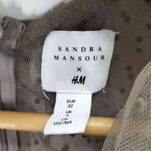 エイチアンドエム H&M SANDRAMANSOUR シアーフリルドットワンピース レディース 4