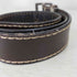Genuine Leather アウトライン ステッチ レザー ベルト メンズ