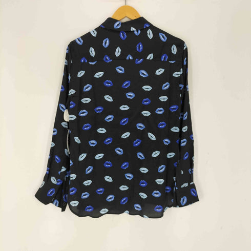 ザラ ZARA リッププリントレーヨンシャツ レディース import:L