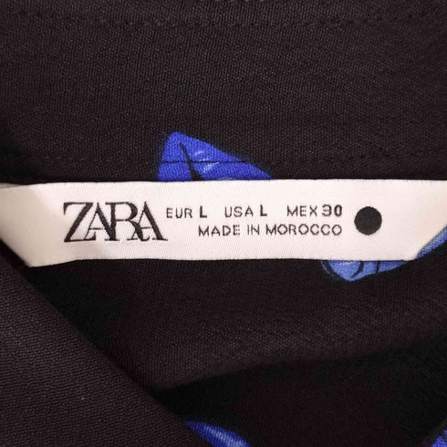 ザラ ZARA リッププリントレーヨンシャツ レディース import:L