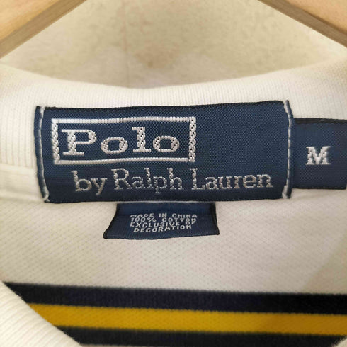 ポロバイラルフローレン Polo by RALPH LAUREN ポニー刺繍 ボーダーポロシャツ メンズ import:M