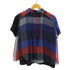 サカイ Sacai 22AW チェック レイヤード プリーツ プルオーバー レディース JPN:1