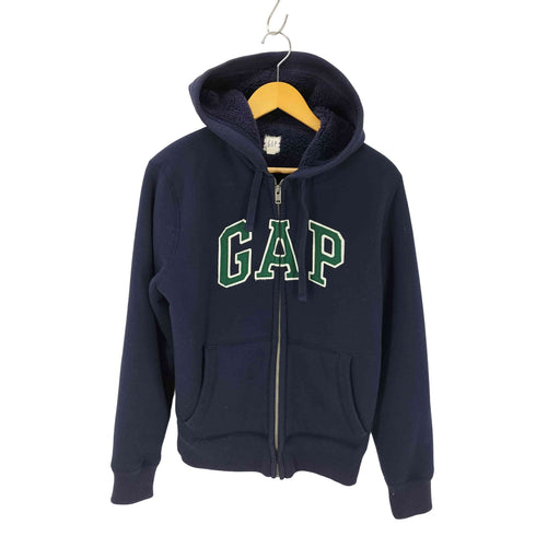 ギャップ Gap ロゴ刺繍 裏地フリースジップアップパーカー レディース JPN:S