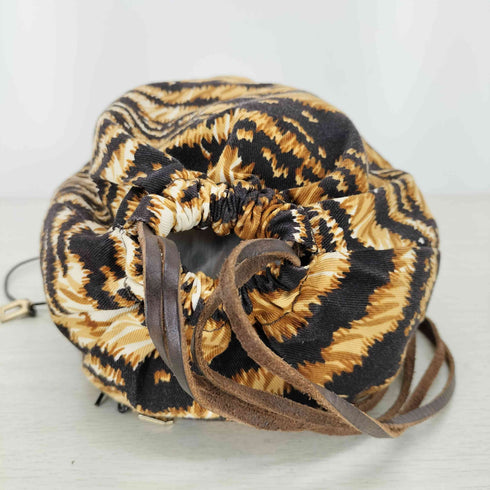 ドルチェアンドガッバーナ DOLCE&GABBANA レオパード柄 巾着 ハンドバッグ レディース