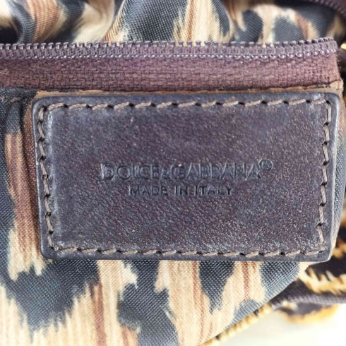 ドルチェアンドガッバーナ DOLCE&GABBANA レオパード柄 巾着 ハンドバッグ レディース
