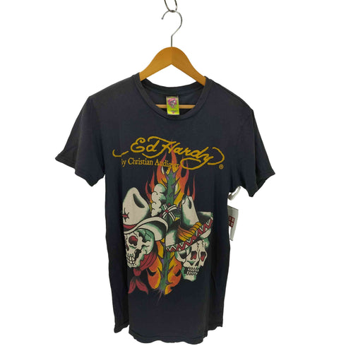 エドハーディー Ed Hardy 両面プリント クルーネックTシャツ メンズ JPN:S