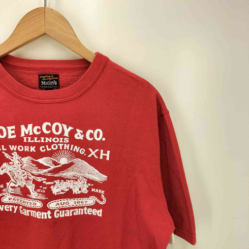 ジョーマッコイ JOE McCOY パッチロゴ プリント S/S クルーネック Tシャツ メンズ JPN:42
