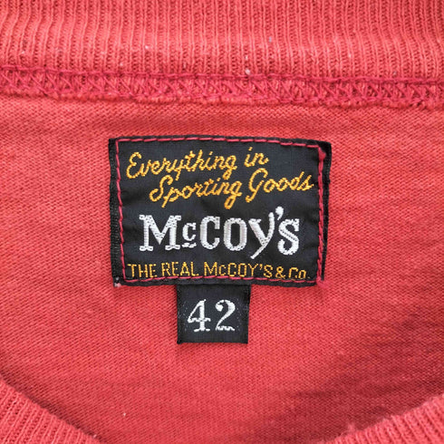 ジョーマッコイ JOE McCOY パッチロゴ プリント S/S クルーネック Tシャツ メンズ JPN:42