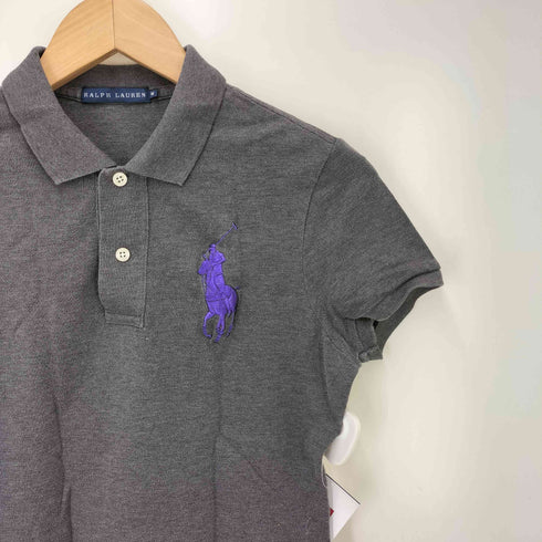 ラルフローレン RALPH LAUREN ビッグ ポ二― 刺繍 S/S ナンバリング ポロシャツ レディース import:M