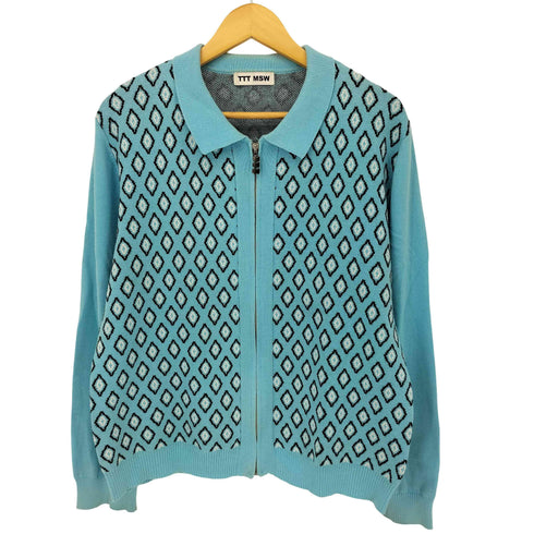 ティーモダンストリートウエア TTT_MSW 23SS Diamond Knit Polo ダイアモンドニットポロ メンズ JPN:M