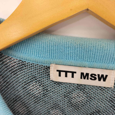 ティーモダンストリートウエア TTT_MSW 23SS Diamond Knit Polo ダイアモンドニットポロ メンズ JPN:M