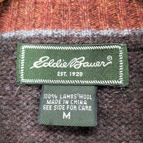 エディーバウアー Eddie Bauer 90-00s くるみボタン ウールニットカーディガン メンズ JPN:M