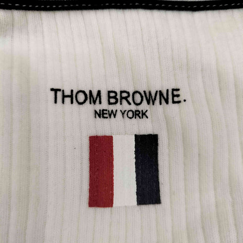トムブラウン THOM BROWNE ヘンリーネック リブ 半袖カットソー メンズ