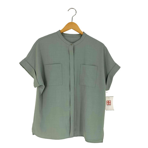 ユナイテッドアローズグリーンレーベルリラクシング UNITED ARROWS green label relaxing スタンド ショート スリーブ ポケット シャツ マシンウォッシャブル・防シワ レディース FREE