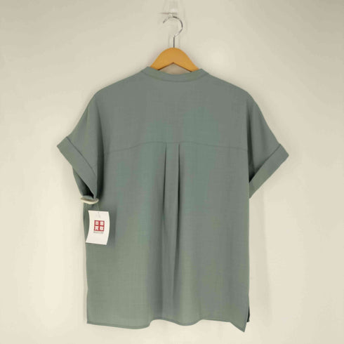 ユナイテッドアローズグリーンレーベルリラクシング UNITED ARROWS green label relaxing スタンド ショート スリーブ ポケット シャツ マシンウォッシャブル・防シワ レディース FREE