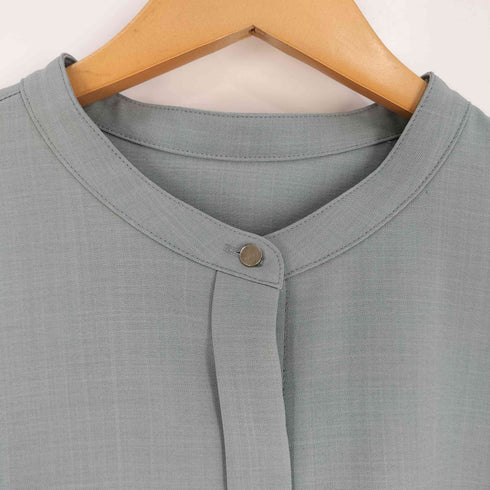 ユナイテッドアローズグリーンレーベルリラクシング UNITED ARROWS green label relaxing スタンド ショート スリーブ ポケット シャツ マシンウォッシャブル・防シワ レディース FREE
