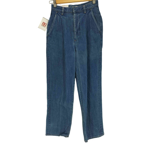 クラネ CLANE 17SS ハイウエスト ダブルタック デニム パンツ レディース 25