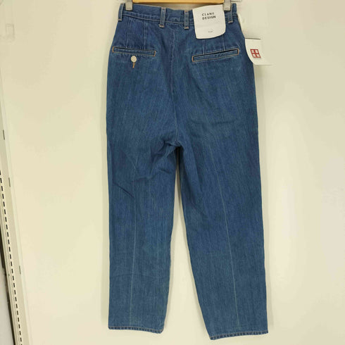 クラネ CLANE 17SS ハイウエスト ダブルタック デニム パンツ レディース 25
