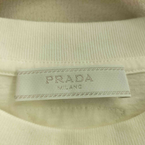 プラダ PRADA Cotton Jersey Tee トライアングルロゴパッチ クルーネック 半袖Tシャツ メンズ import:M