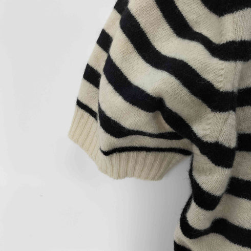 ジュンヤワタナベコムデギャルソン JUNYA WATANABE COMME des GARCONS 03AW S/S パールデザインレイヤードボーダーウールニット レディース