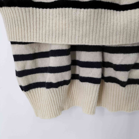 ジュンヤワタナベコムデギャルソン JUNYA WATANABE COMME des GARCONS 03AW S/S パールデザインレイヤードボーダーウールニット レディース