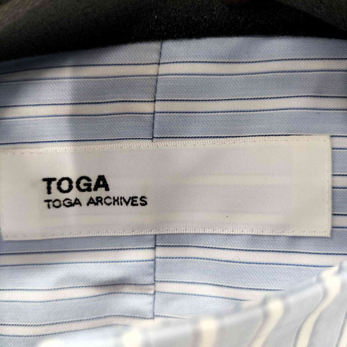 トーガアーカイブス TOGA ARCHIVES L/S ボウタイデザインストライプシャツ スカーフシャツ レディース JPN:36
