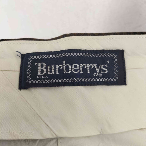 バーバリーズ BURBERRYS チェック柄 2タック ウール スラックスパンツ メンズ 88