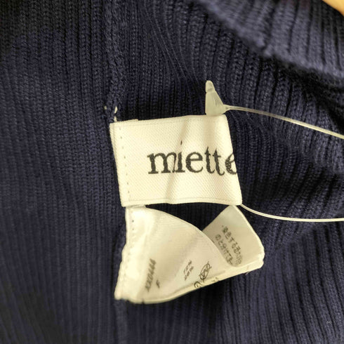ミエット miette 配色フィンガーリブ ニット レディース FREE