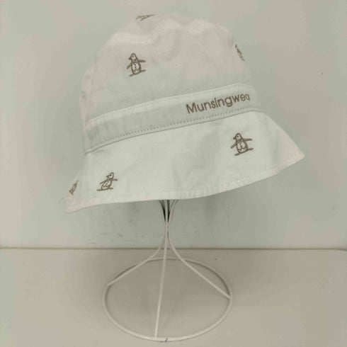 マンシングウェア Munsingwear 総柄ロゴ刺繍 バケットハット メンズ