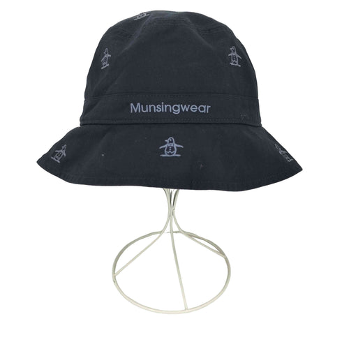 マンシングウェア Munsingwear 総柄ロゴ刺繍 バケットハット メンズ