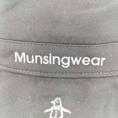 マンシングウェア Munsingwear 総柄ロゴ刺繍 バケットハット メンズ