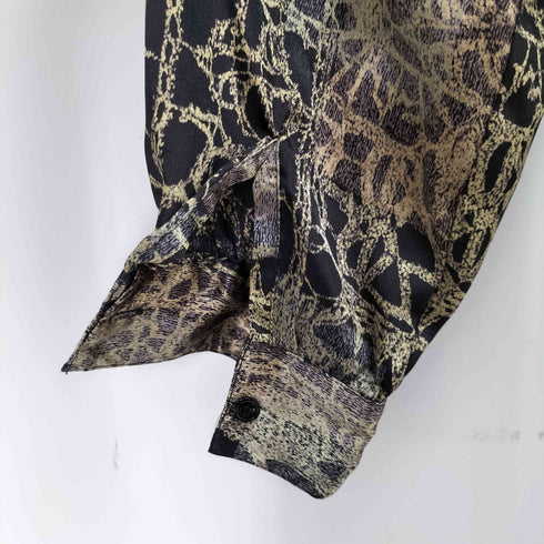 L/S 総柄ハイネックシャツ レディース