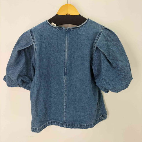 リーバイス Levis Zaida Sculptural Blouse S/S ボリュームスリーブデニムトップス レディース JPN:M