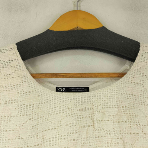 ザラ ZARA ジャガードギャザーフレアトップス レディース import:XS