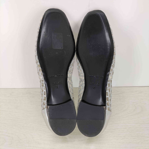 エンポリオアルマーニ EMPORIO ARMANI メッシュ シースルーメタリックパンプス レディース 36
