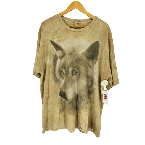 ギルダン GILDAN タイダイ柄ウルフプリントクルーネックTシャツ メンズ 2XL