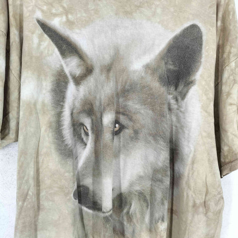 ギルダン GILDAN タイダイ柄ウルフプリントクルーネックTシャツ メンズ 2XL