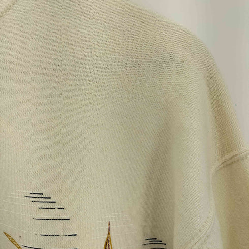 フルーツオブザルーム FRUIT OF THE LOOM 80s USA製 SOUTH PADRE ISLAND TX ヨットプリント クルーネックスウェット メンズ import:M